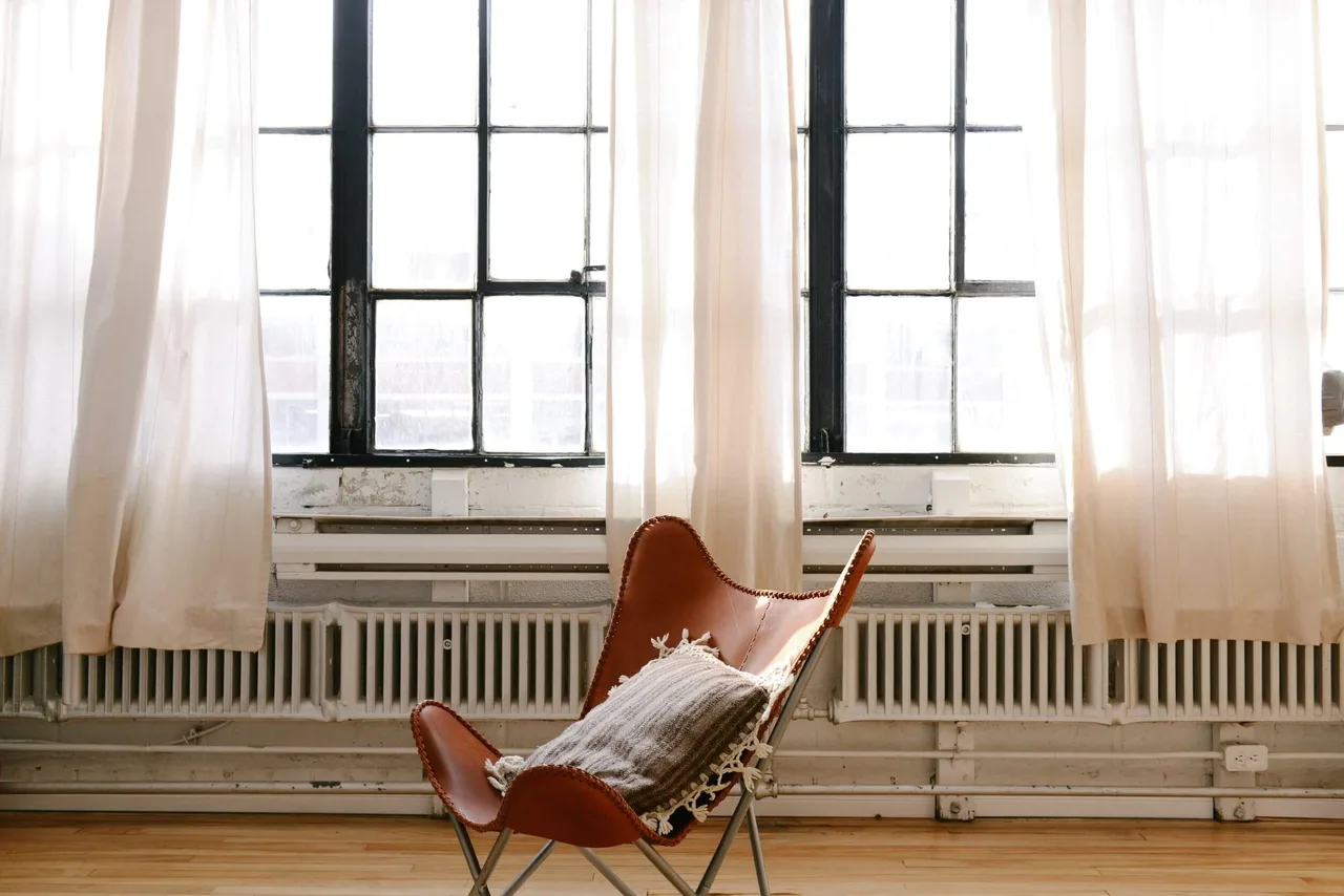 A calm ordered room in daylight